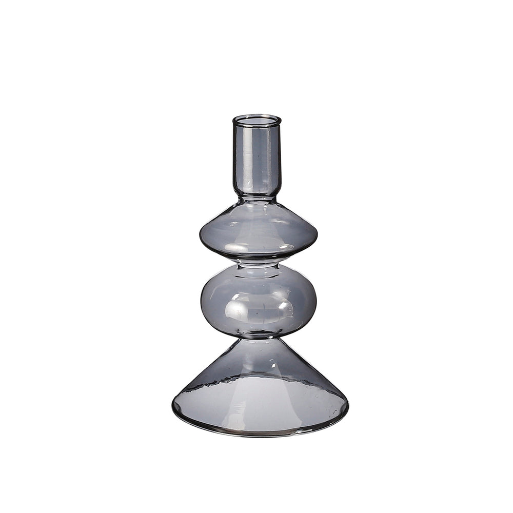 Black Costa Glass Candle Holder (14.5 cm)