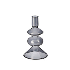 Black Costa Glass Candle Holder (14.5 cm)