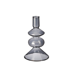 Black Costa Glass Candle Holder (14.5 cm)