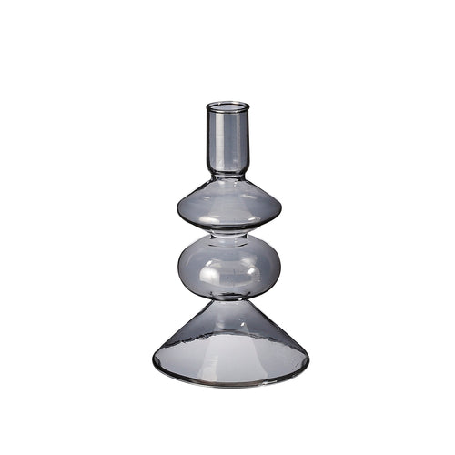 Black Costa Glass Candle Holder (14.5 cm)