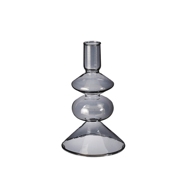 Black Costa Glass Candle Holder (14.5 cm)