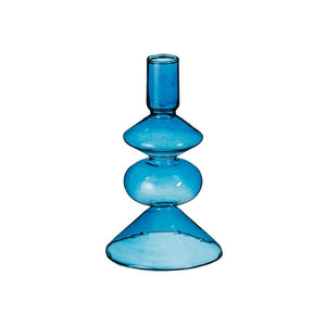 Blue Costa Glass Candle Holder (14.5 cm)