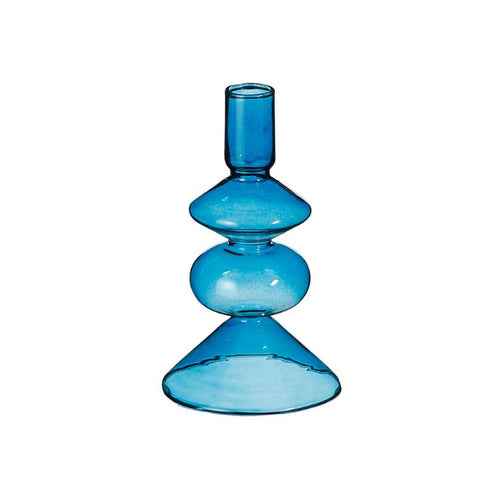 Blue Costa Glass Candle Holder (14.5 cm)