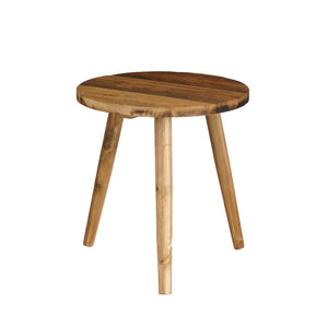 Brown Recycled Wood Bold Side Table (35.5cm)