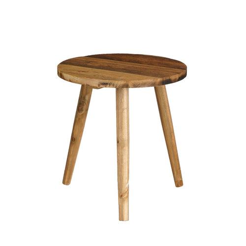 Brown Recycled Wood Bold Side Table (35.5cm)