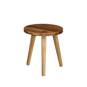 Brown Recycled Wood Bold Side Table (28cm)