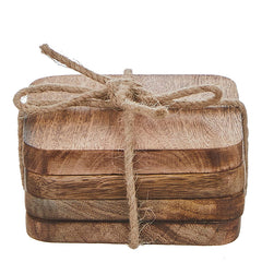 Duko coaster d. brown FSC 100% - l10xw10xh5cm