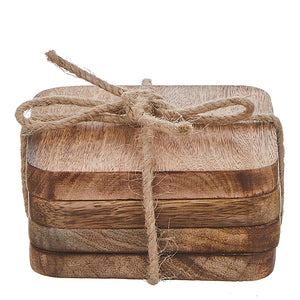 Duko coaster d. brown FSC 100% - l10xw10xh5cm