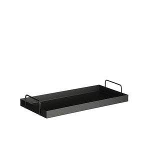 Lita decoration tray black - l43xw21xh6,5cm