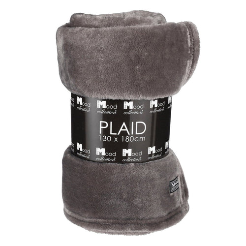Famke fleece plaid anthracite - l180xw130cm