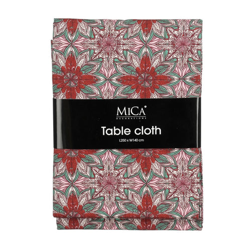 Red Flower Table Cloth (250 cm)