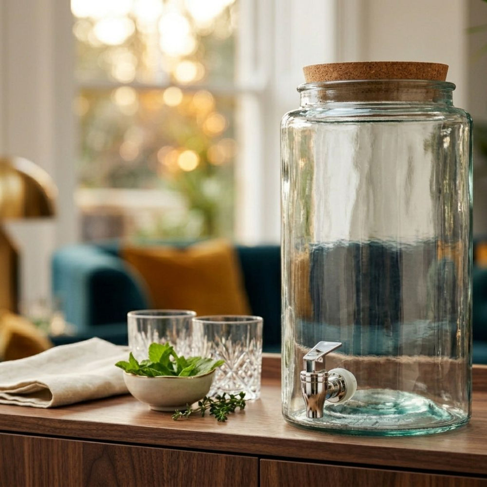 Glass Lemonade Dispenser with Tap (30 cm)