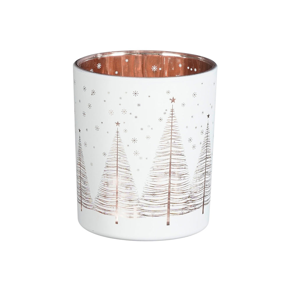 Pink Tree Tealight Holder (10cm)