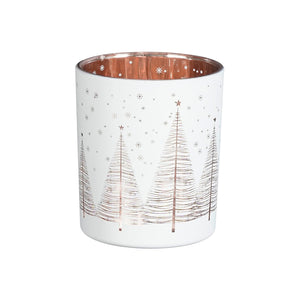 Pink Tree Tealight Holder (10cm)