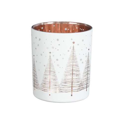 Pink Tree Tealight Holder (10cm)