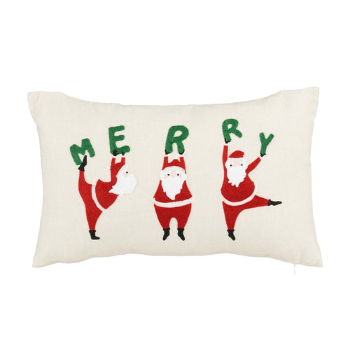 White Santa Cushion (50x30cm)