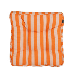 Kim Striped Mattress Cushion (Orange, 47 cm)