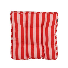 Kim Striped Mattress Cushion (Red, 47 cm)