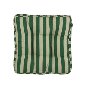 Kim Striped Mattress Cushion (Dark Green, 47 cm)