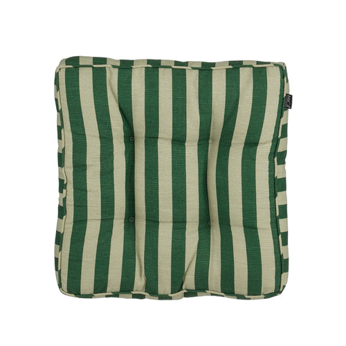 Kim Striped Mattress Cushion (Dark Green, 47 cm)