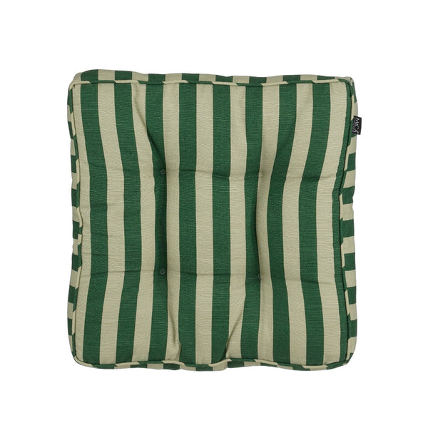 Kim Striped Mattress Cushion (Dark Green, 47 cm)