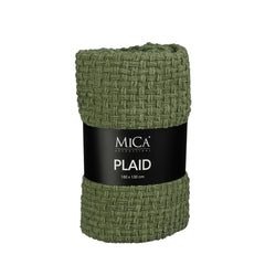 Cosenza Dark Green Woven Throw Blanket (180 cm)