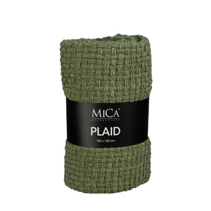 Cosenza Dark Green Woven Throw Blanket (180 cm)