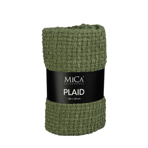 Cosenza Dark Green Woven Throw Blanket (180 cm)