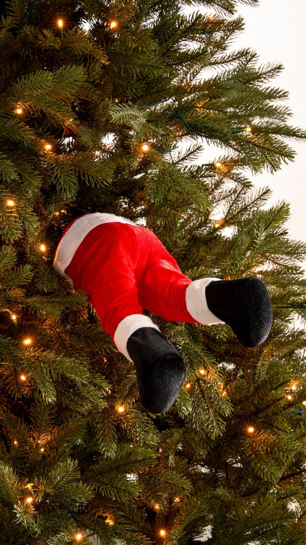 Red Santa Legs With Adapter (35cm)