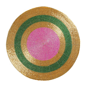 Pink Beaded Placemat (36cm)