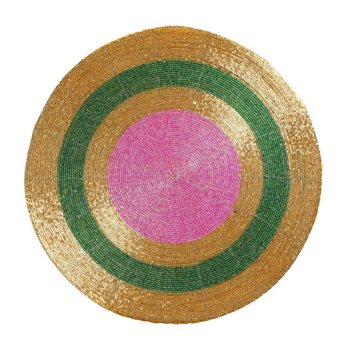 Pink Beaded Placemat (36cm)
