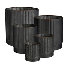 Aruna Round Grey Pot (15 cm)