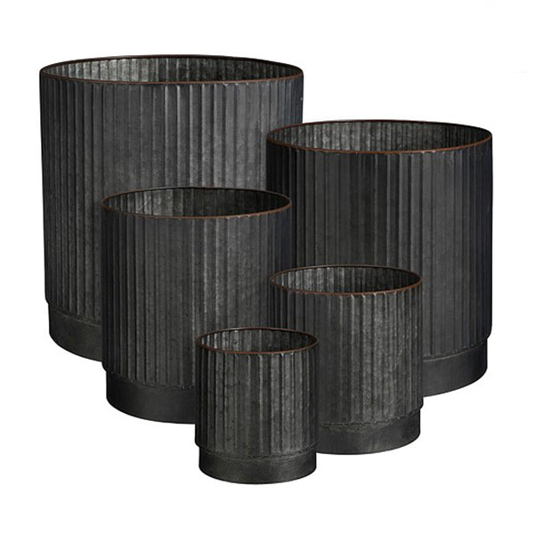 Aruna Round Grey Pot (15 cm)