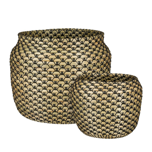 Black Gracy Round Basket (44 cm)