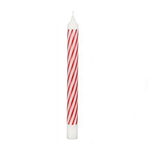Red Striped Candle (25cm)