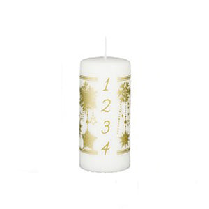 White Advent Pillar Candle (15cm)