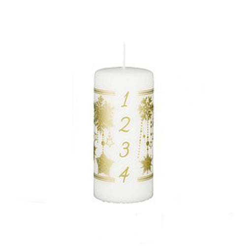 White Advent Pillar Candle (15cm)