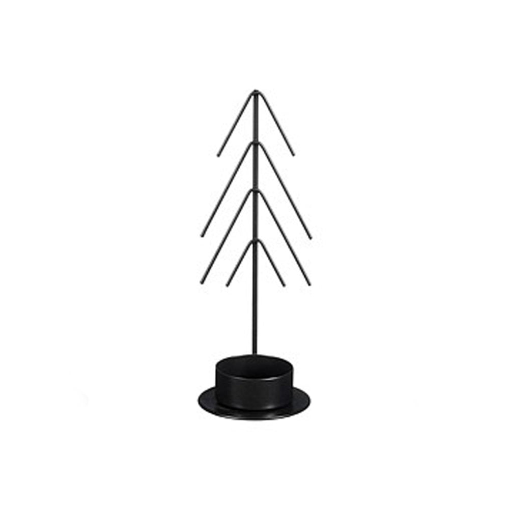 Black Tealight Holder (16.5cm)