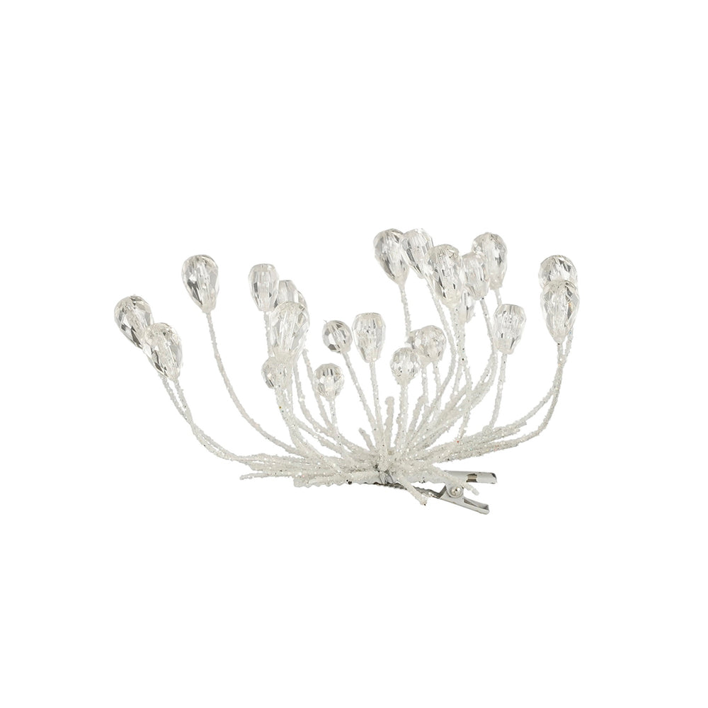 Silver Flower Clip (15cm)
