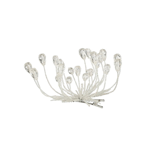 Silver Flower Clip (15cm)