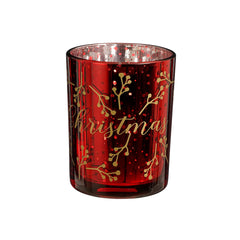 Red Christmas Tealight Holder (12.5cm)