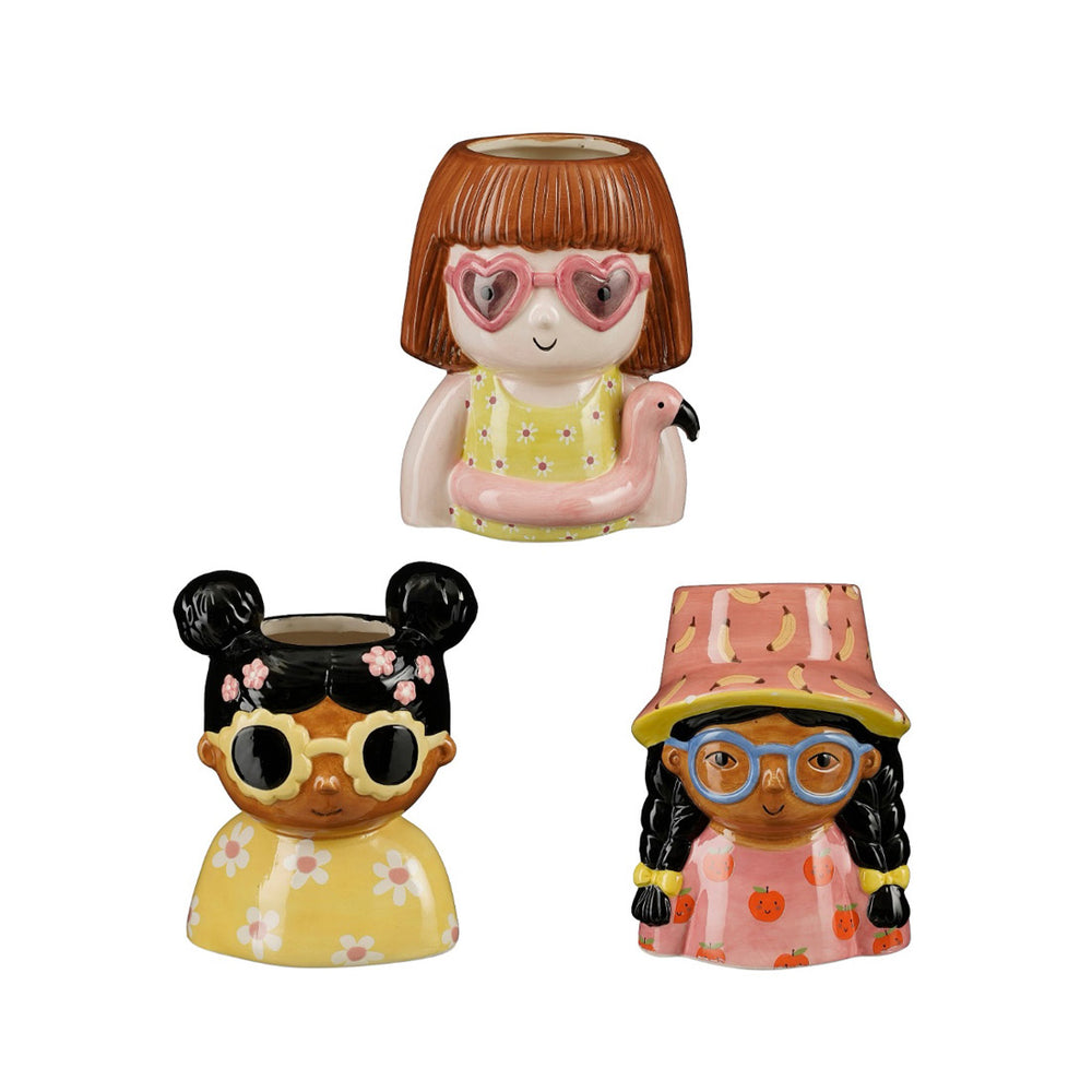 Funny Girl Mini Planter Trio (16 cm) - Each At