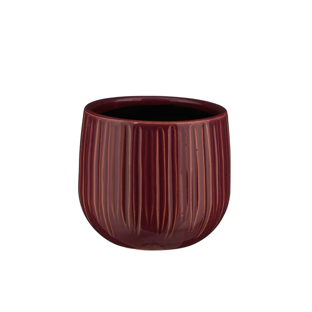 Pablo Round Purple Ribble Pot (12 cm)