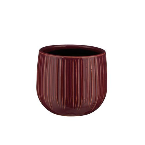 Pablo Round Purple Ribble Pot (12 cm)