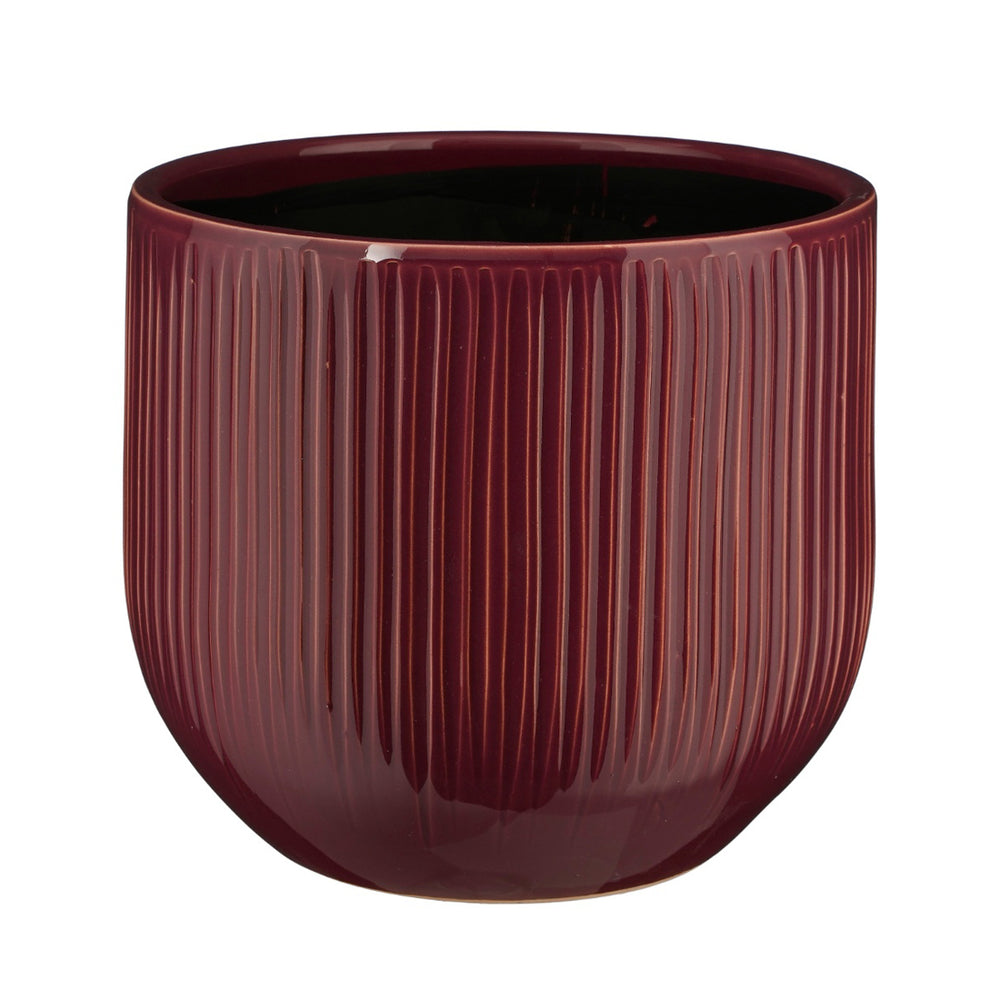 Pablo Round Purple Ribble Pot (20 cm)