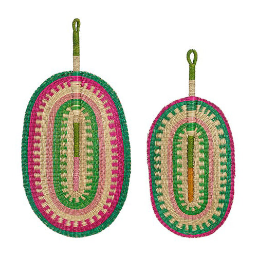 Pink Fan Wall Decoration (75 cm)