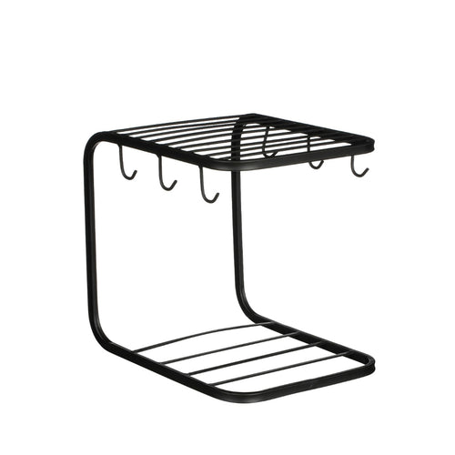 Black Metal Wire Cup Rack (24 cm)