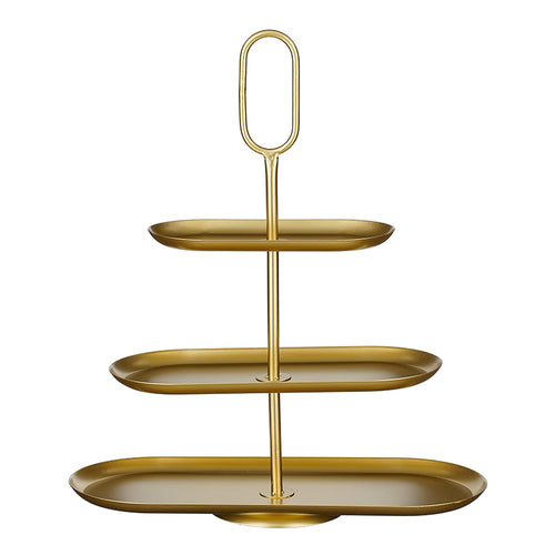 Rama decoration tiered stand gold - l48xw20xh55cm