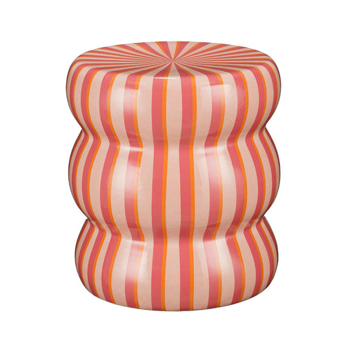 Cream Pink Orange Skipper Side Table (40 cm)