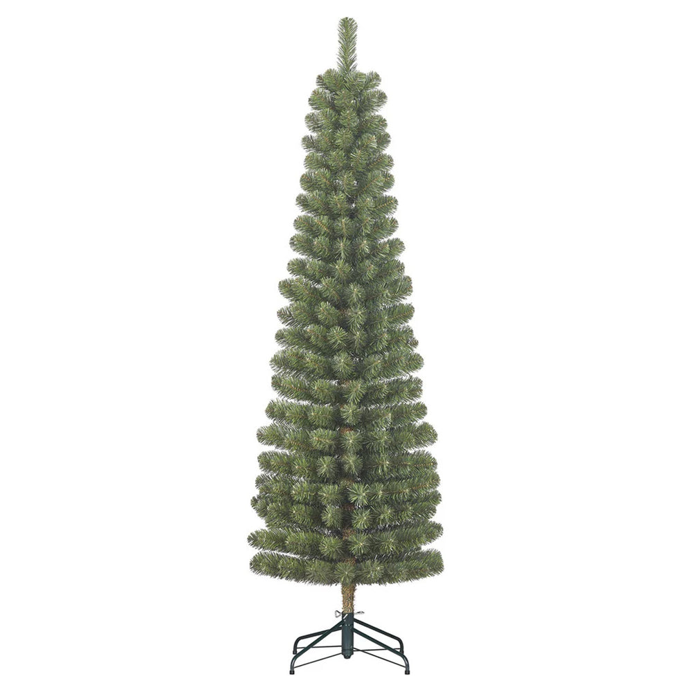 Green Charlton Pillar Christmas Tree (215cm)